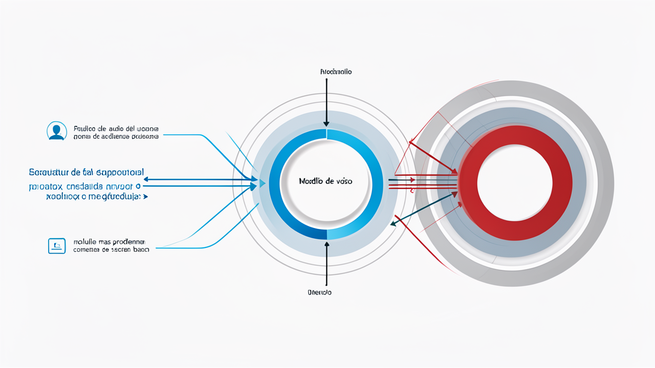 Diagrama visual de GPT-Live con voz simultánea y delegación a un modelo de fondo