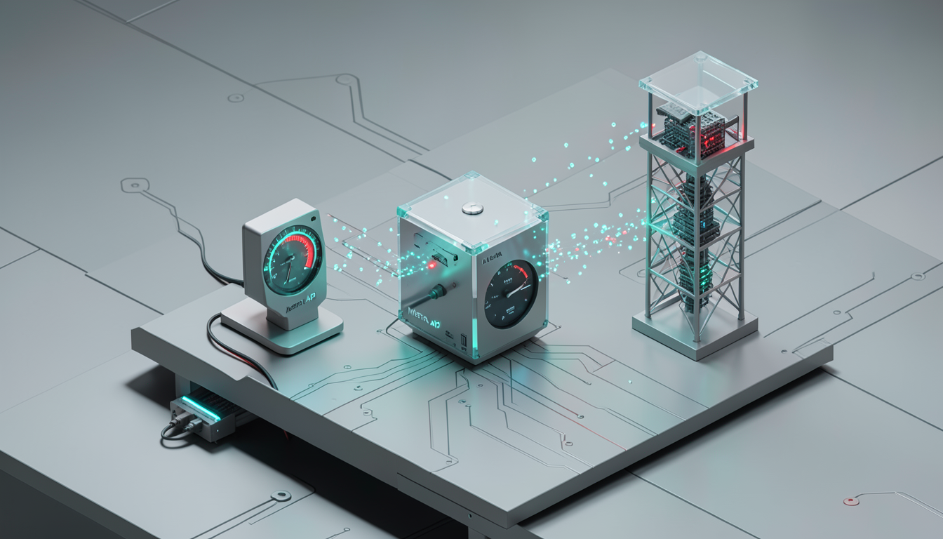 Ilustración de medidores de tokens que comparan el costo de una API de IA.